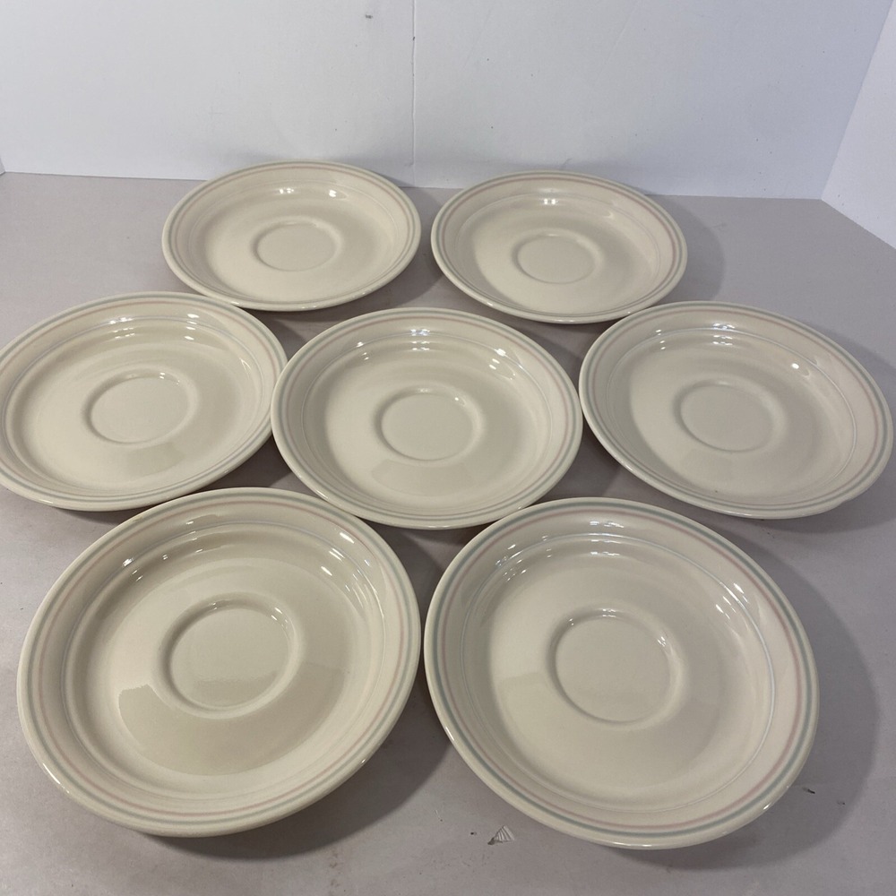 Vintage Corelle Spring Pond- set of  7 6 1/4"saucers